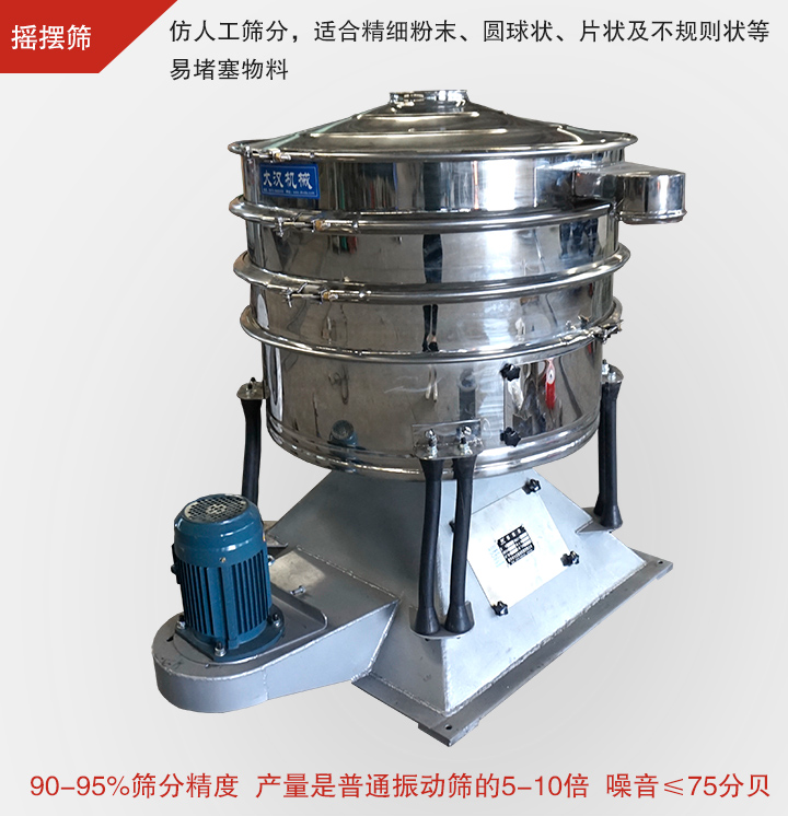 搖擺篩仿照人工篩分，可滿足高精度、高產(chǎn)量篩分要求
