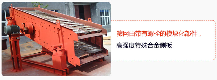 篩網由帶有螺栓的模塊化部件,高強度特殊合金側板