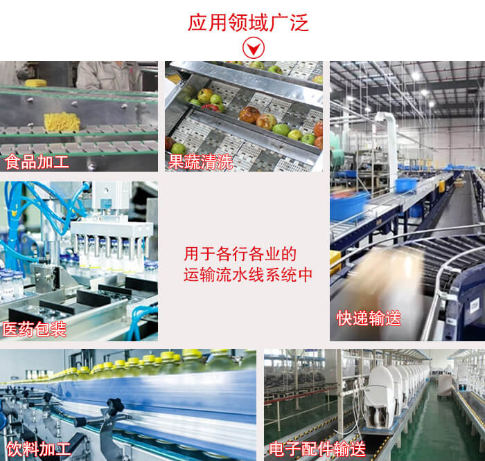 鏈板輸送機適用行業：食品加工，果蔬清洗等行業